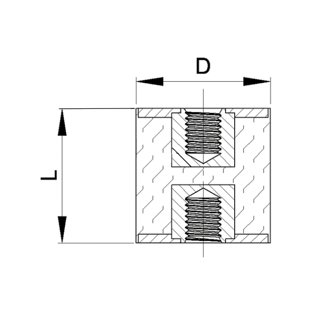 DOJA INDUSTRIAL | Silent Bloc M6 | Anti Vibration | Femelle X Femelle 20x20  MM | 12 Pcs | En Caoutchouc | pour Groupe Electrogene Silencieux